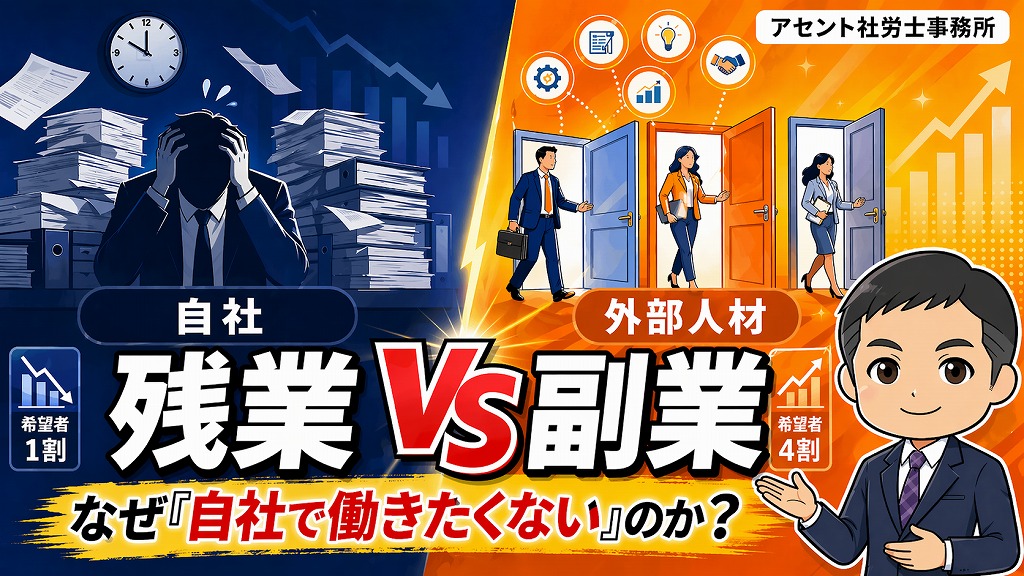 副業か残業か？人手不足を解消する選択に注意が必要です。